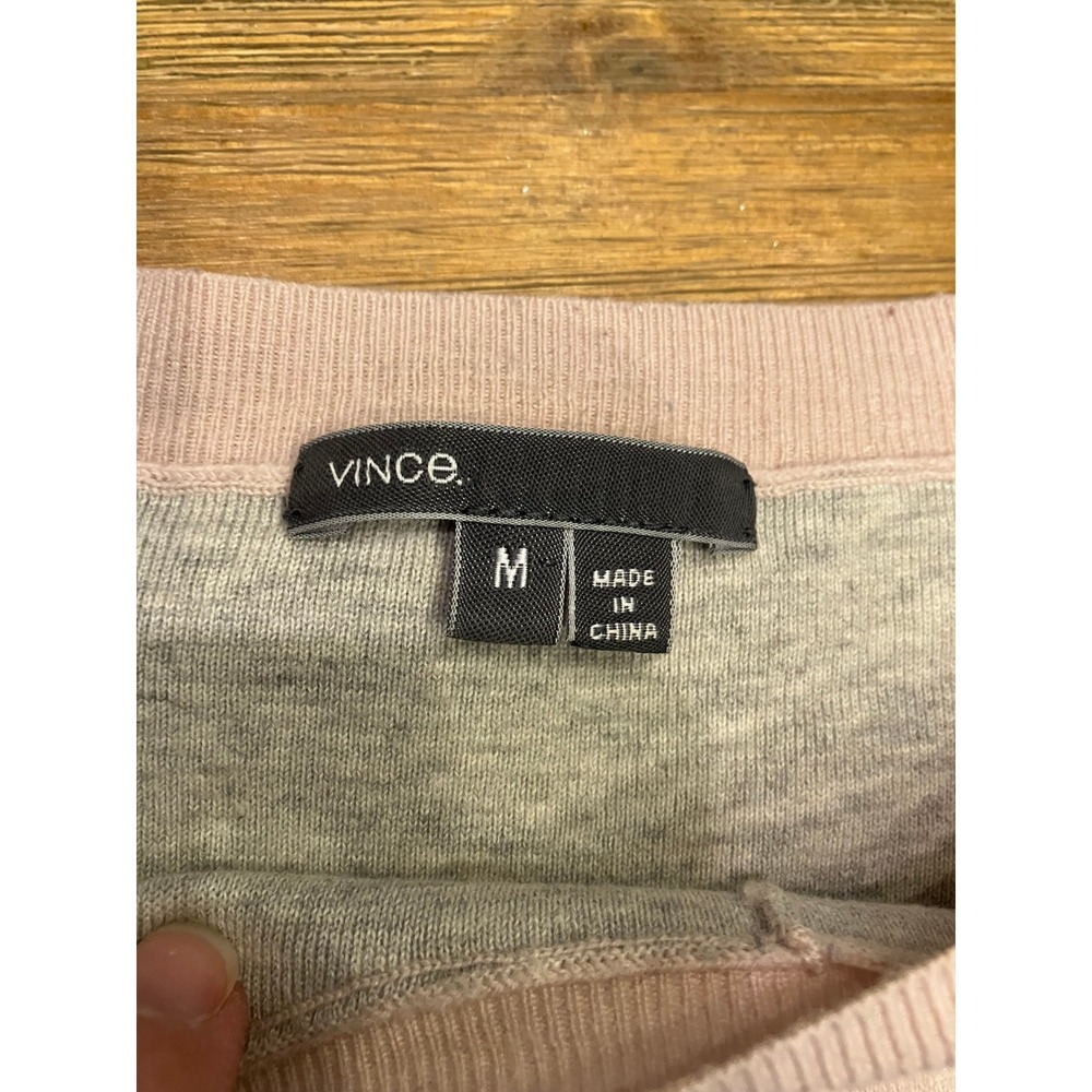Vince‎ Long Sleeve Pull Over Knit Sweatshirt Women's Blush Pink Medium - Picture 4 of 7